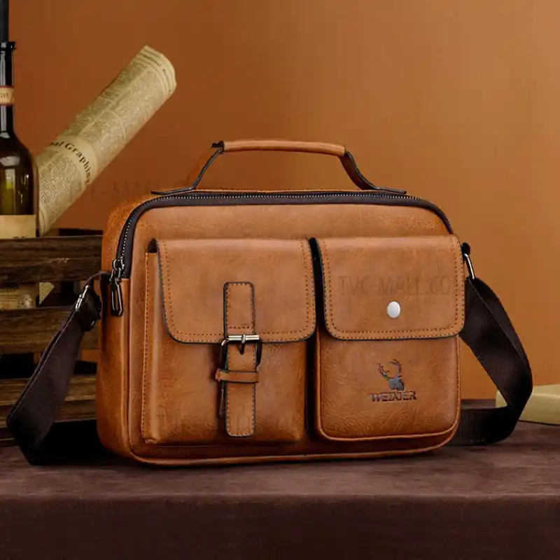 PU Leather Men's Shoulder Bag Vintage Male Messenger Bags Men Business Crossbody Bag