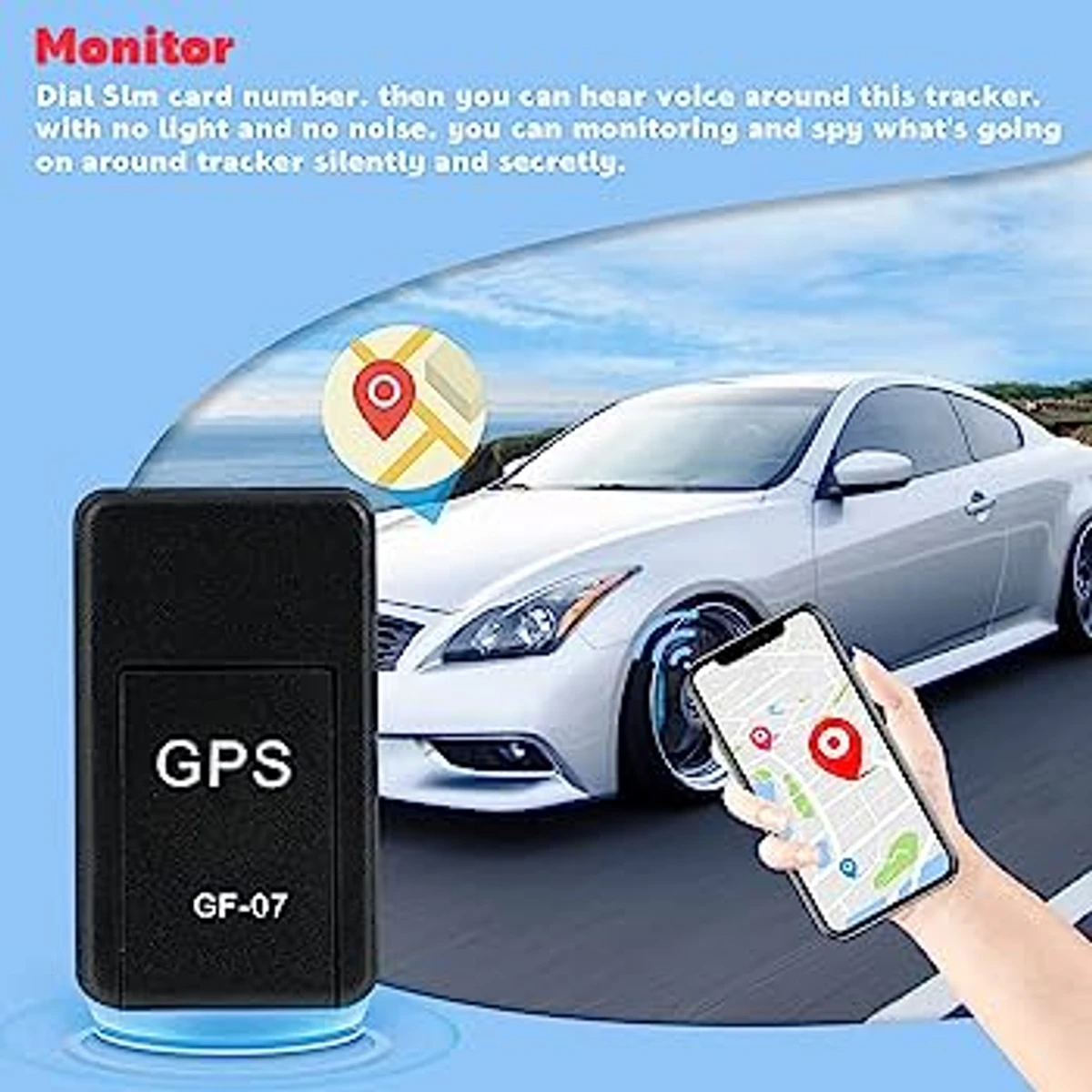 Car GPS Mini Tracker GF-07 Real Time Tracking Anti-Theft Anti-lost Locator Strong Magnetic Mount SIM Message Positioner