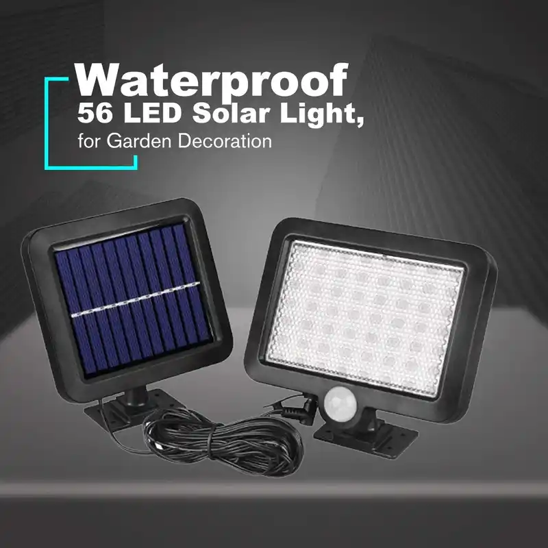 56LED Indoor Outdoor Solar Power Sensor Light