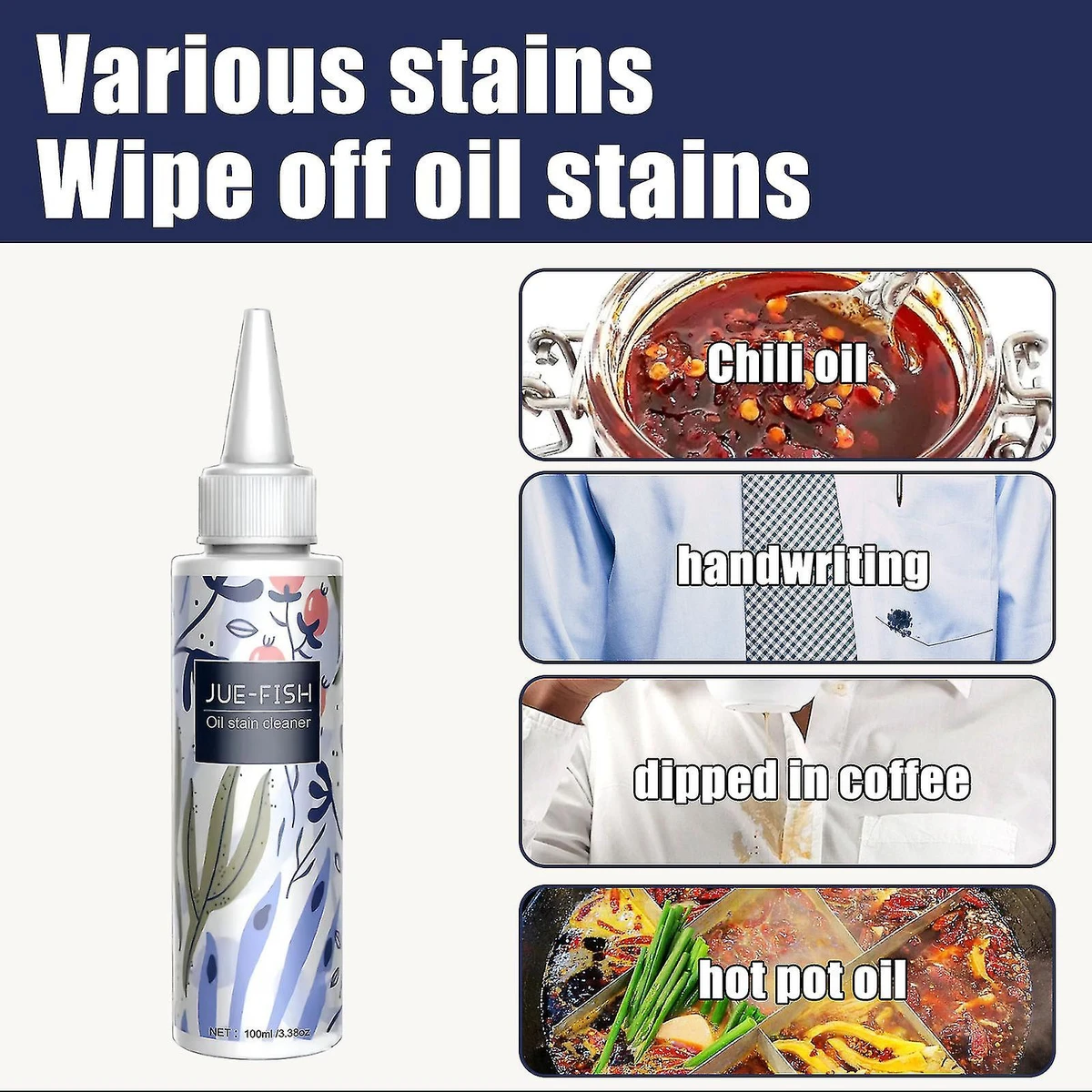 Clothes oil stain remover No harm to clothing