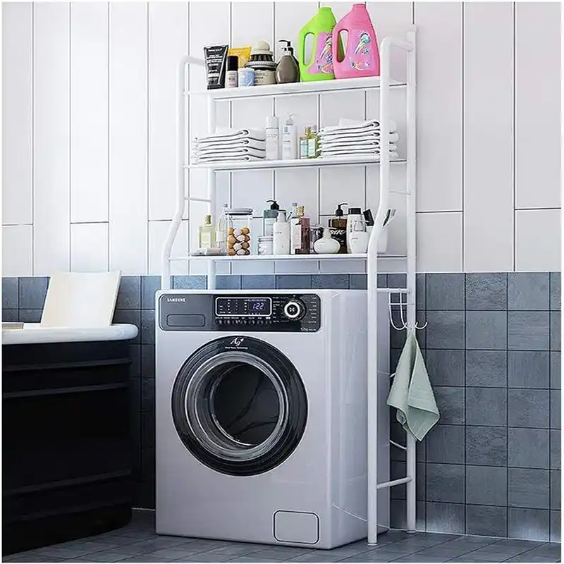 Washing Machine Shelf / Over Toilet Storage Bedding Rack / Bathroom Laundry / Unit Organizer