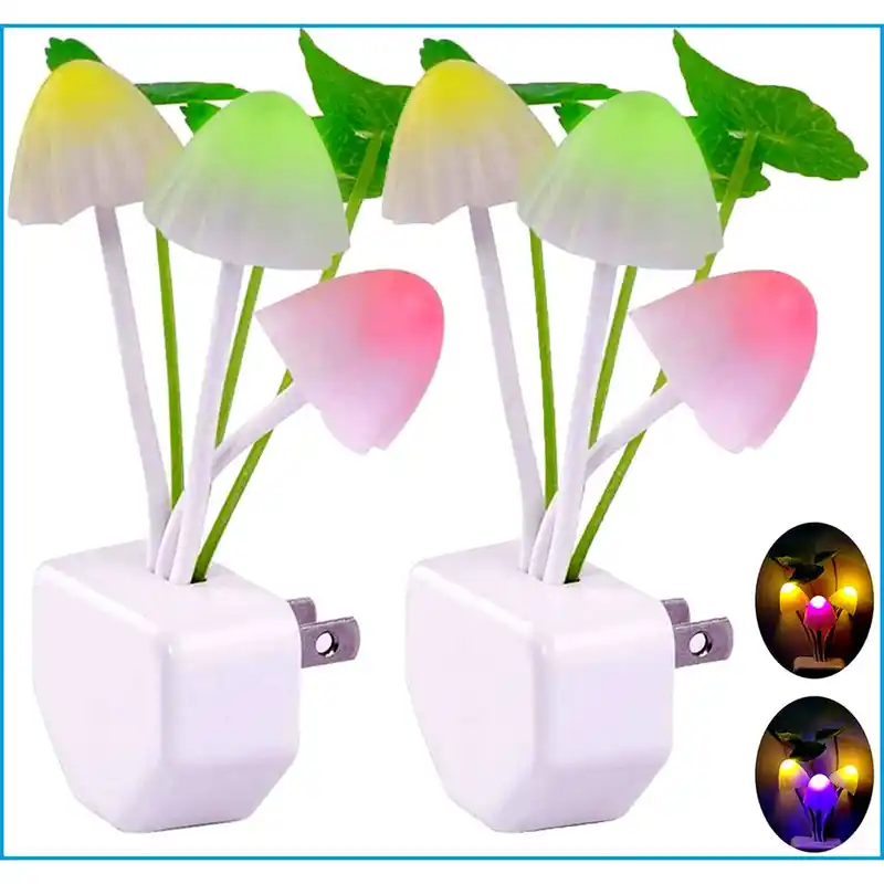 Automatic LED Sensor Mushroom Lamp both side light Multi-Color
