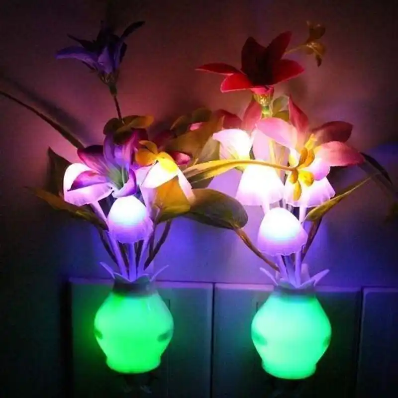 Automatic LED Sensor Mushroom Lamp both side light Multi-Color