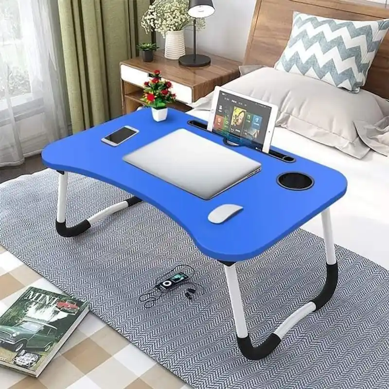 Folding Desk Home Computer Stand Laptop Desk Notebook Desk Laptop Table -blue
