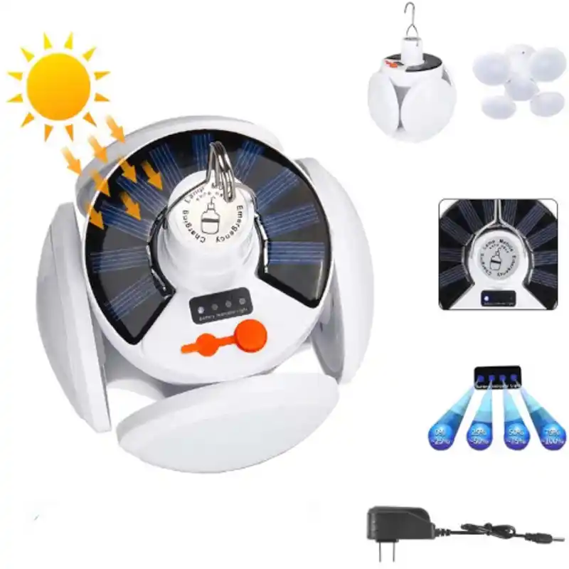 Rechargeable remote control electric & Solar indoor outdoor Waterproof Emergency Light