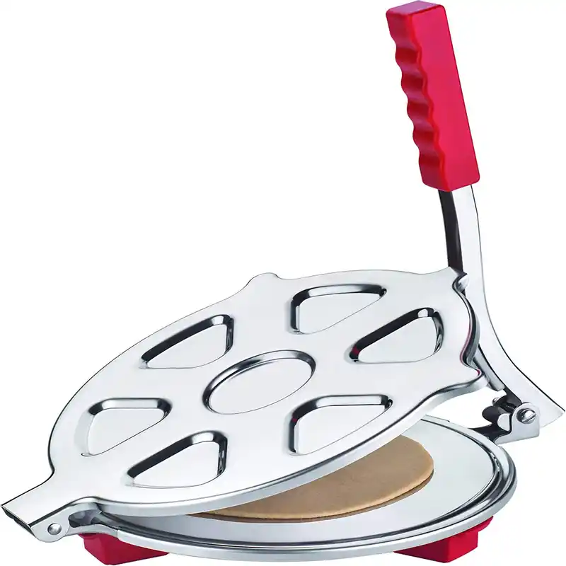 Stainless Steel Manual Roti Maker or Puri Press - Silver
