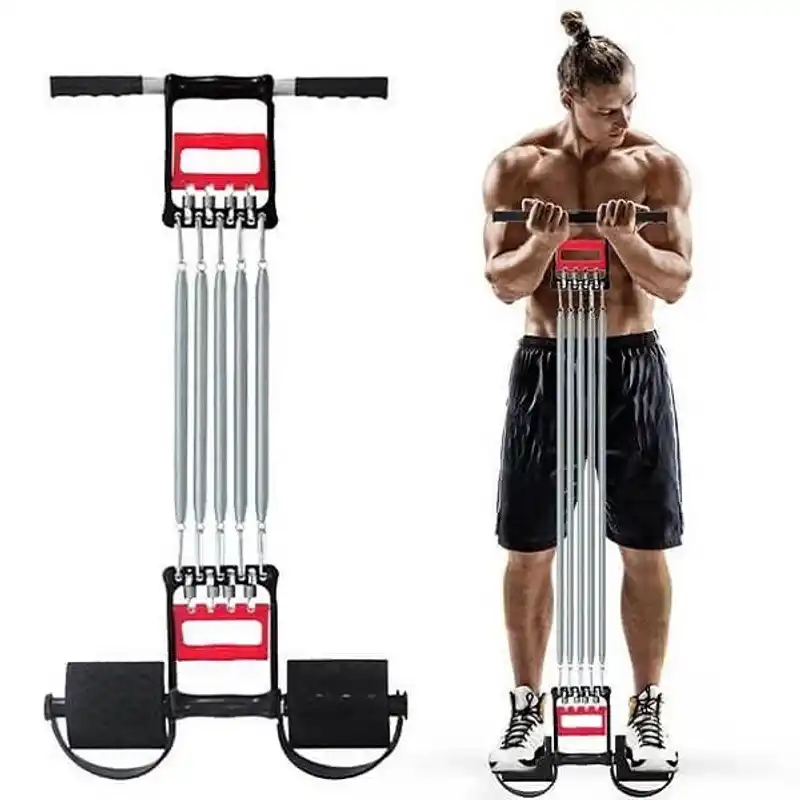 5-Spring Body Chest Expander Exercise Puller Muscle Stretcher Training Gym Home
