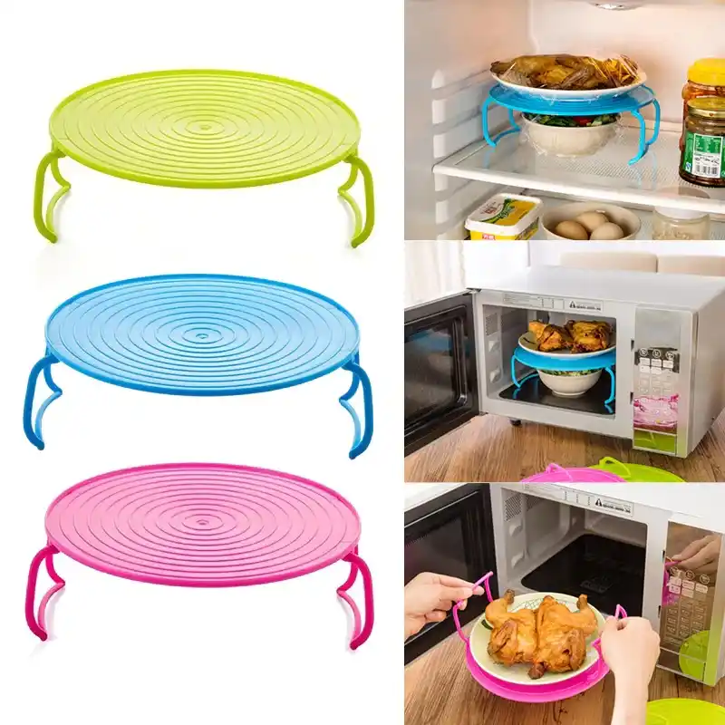 Multi Functional Microwave Oven Heating Layered Steaming Tray Double Layer Rack Bowls Holder Organizer Accessories Kitchen Tool
